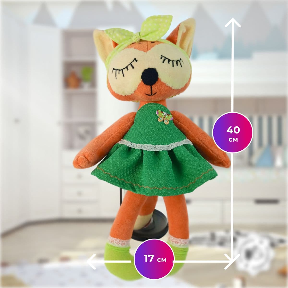 Игрушка ручной работы мягкая, Лисичка сплюшка - предметы ручной работы, дополнительное фото 4