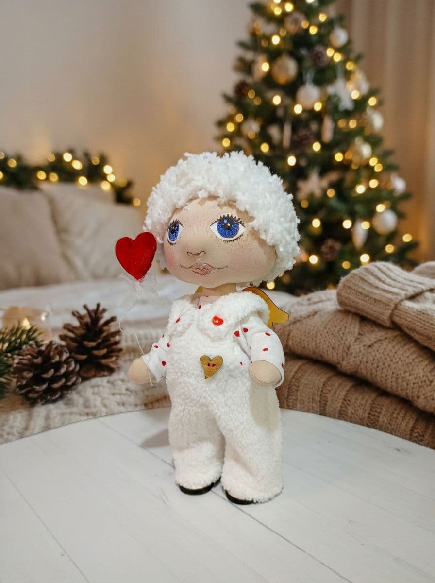 Ангел мягкая игрушка ручная работа - дополнительное фото 12, дополнительное фото 12