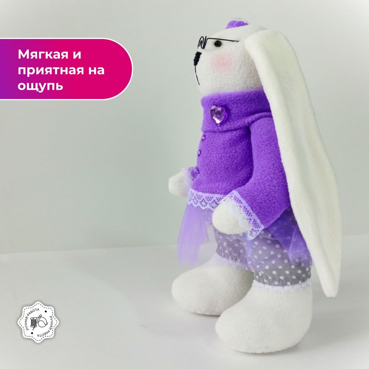 Зайка толстоножка, ручной работы, 28 см. - зайцы тильда ручной работы