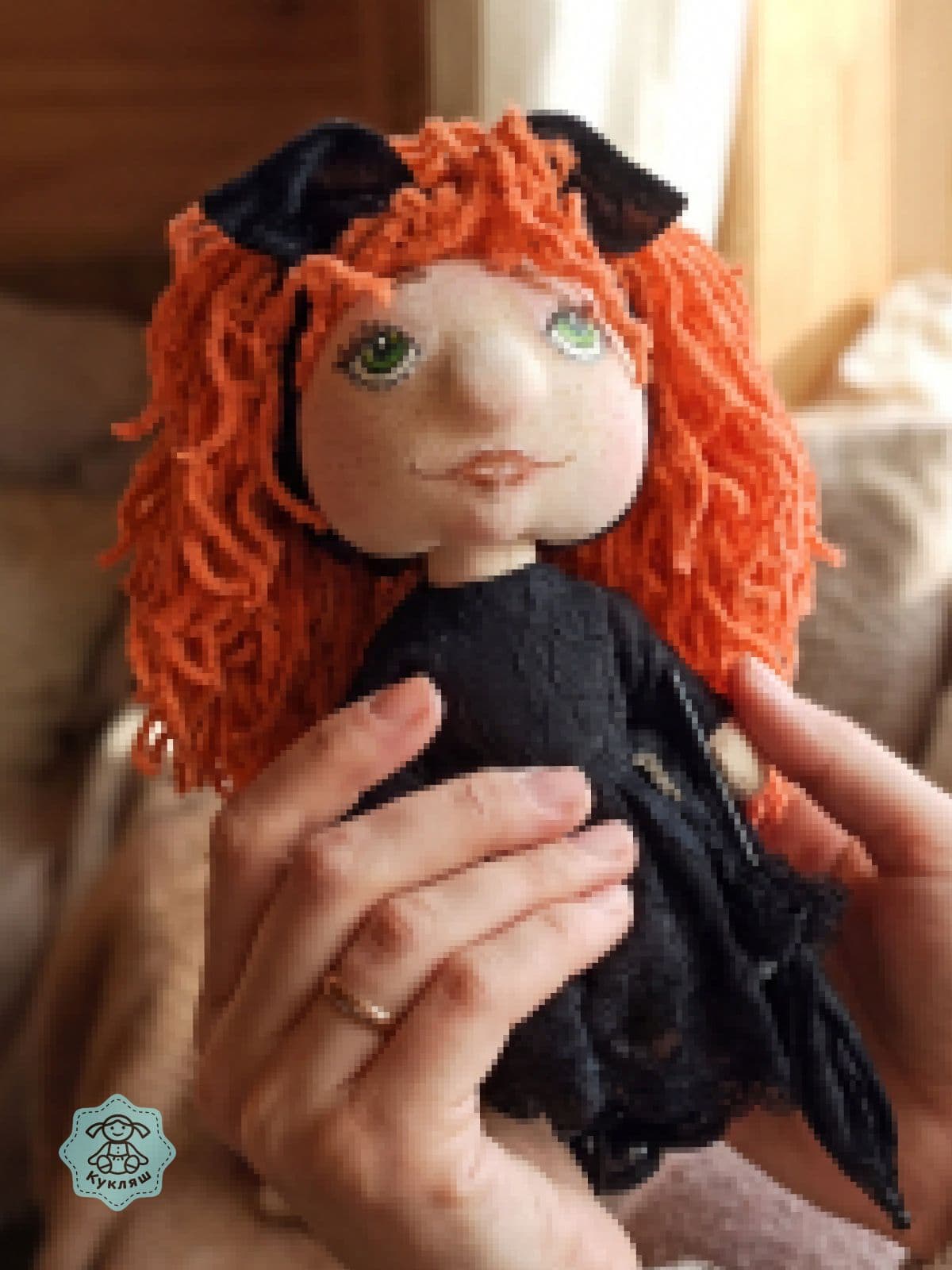 Ведьмочка интерьерная кукла ручной работы - дополнительное фото 6, дополнительное фото 6